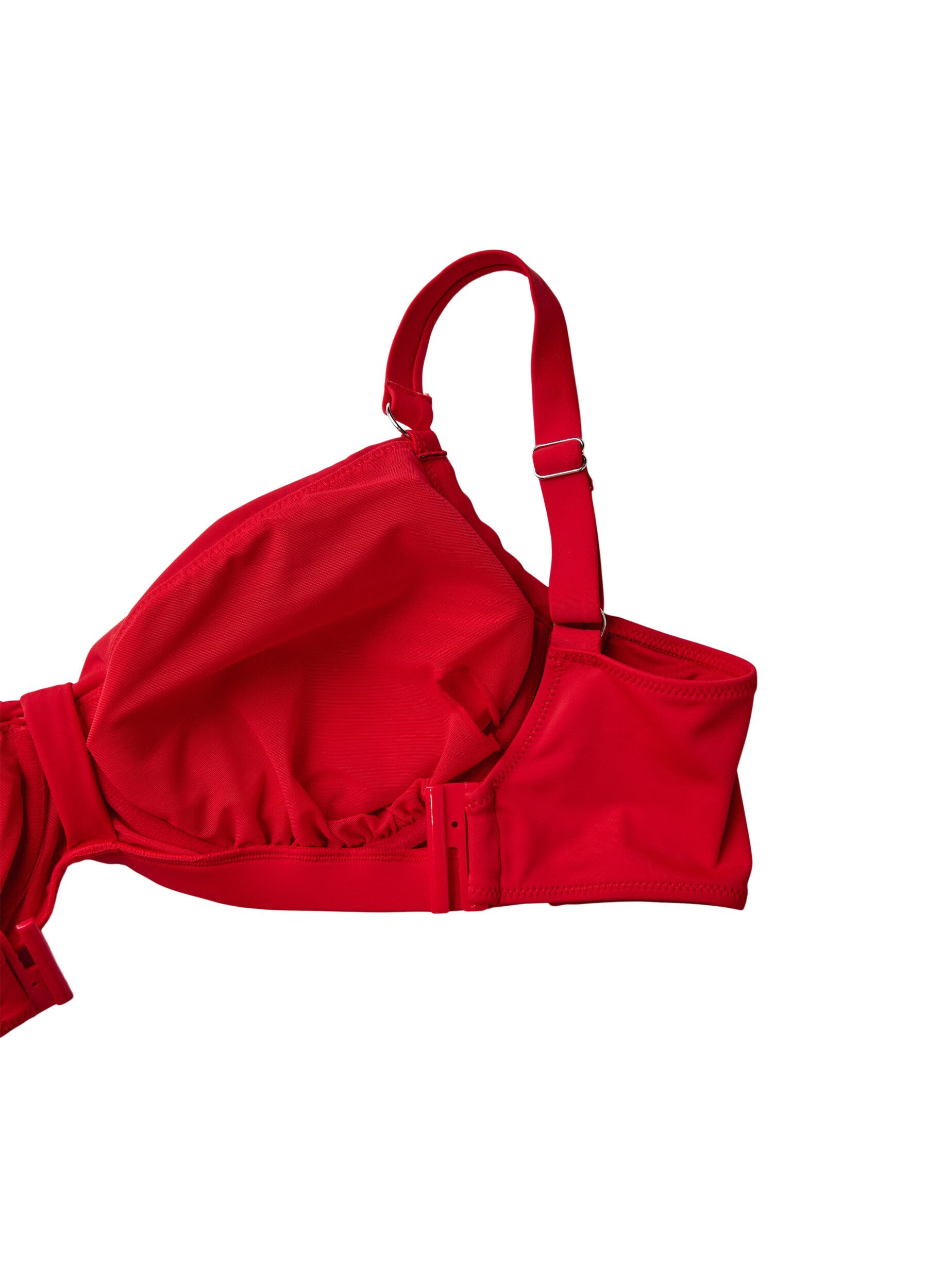 Zizzi Soutien-gorge de bikini &agrave; armatures avec drap&eacute;, Rouge, Packshot image number 3