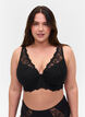 Soutien-gorge rembourré à armatures avec dentelle, Black, Model image number 0
