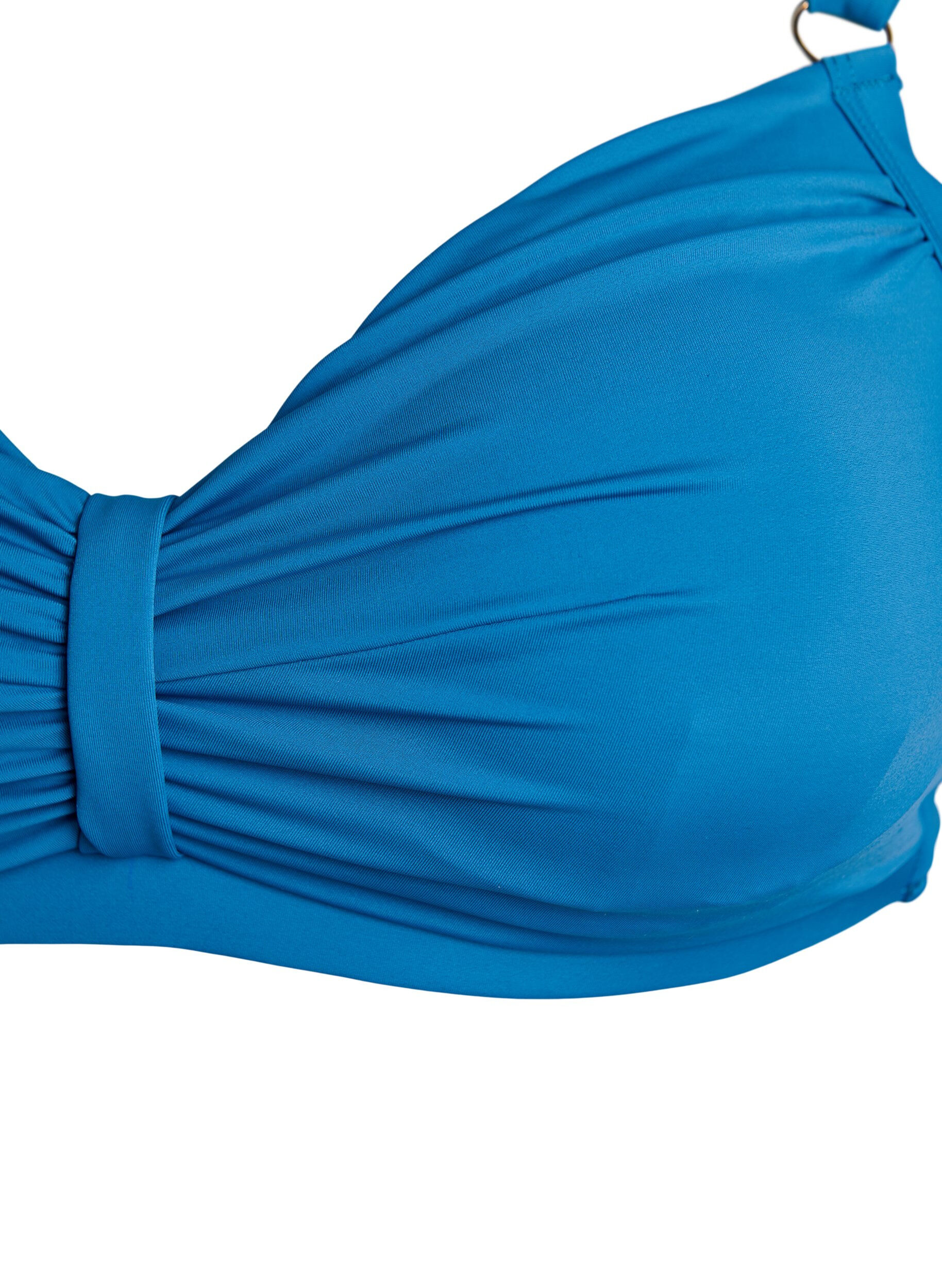 Zizzi Soutien-gorge de bikini &agrave; armatures avec drap&eacute;, Bleu, Packshot image number 2