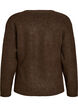 Cardigan en maille avec une fermeture asym&eacute;trique, Marron, Packshot image number 1