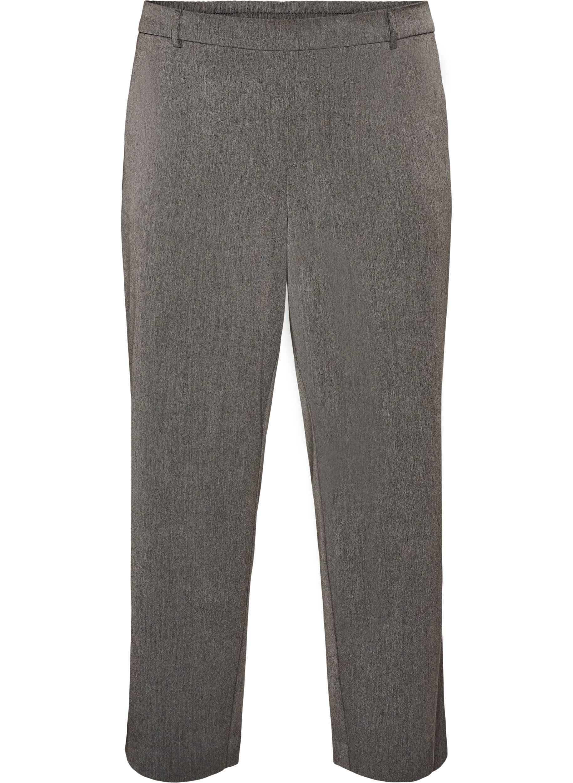 ZizziPantalon de costume taille haute coupe droite, Gris anthracite, Packshot image number 0