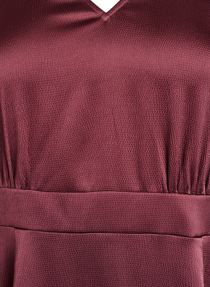 Robe de soir&eacute;e mi-longue &agrave; taille empire, Bordeaux fonc&eacute;, Packshot image number 2
