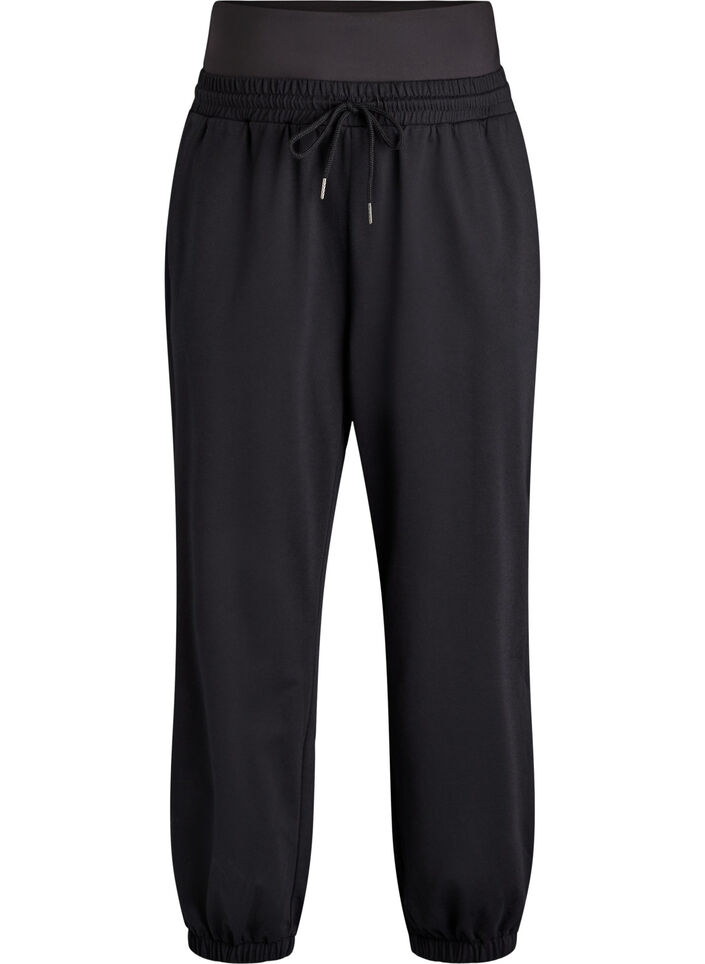 Pantalon de jogging avec une ceinture large, Noir, Packshot image number 0