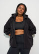 Veste teddy &agrave; capuche zipp&eacute;e, Noir, Model image number 0