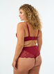 String hipster taille haute avec dentelle, Rouge, Model image number 1
