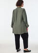 Tunique en viscose avec volants et boutons, Vert, Model image number 2