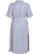Robe-chemise longue jusqu&rsquo;aux chevilles avec ceinture &agrave; nouer et rayures, Bleu, Packshot image number 1