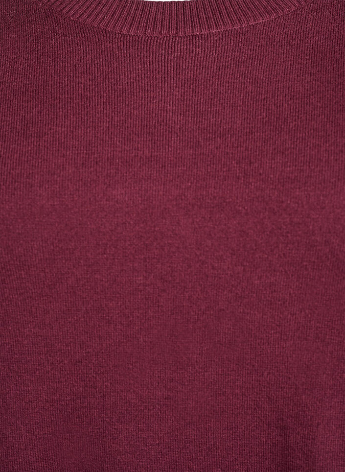 FLASH - Chemisier en maille à col rond, Bordeaux, Packshot image number 2