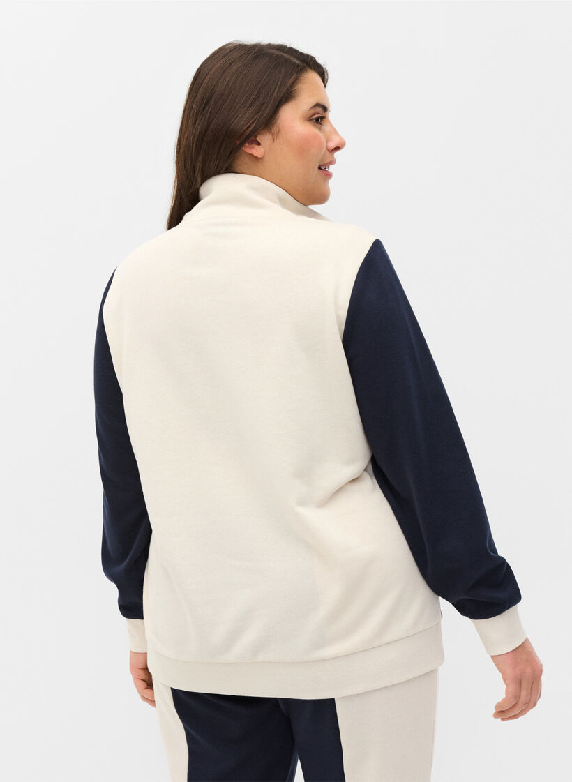 Pull dans de belles couleurs, Night Sky/Off White, Model image number 1