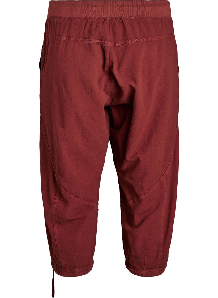 Pantacourt en coton, Bordeaux, Packshot image number 1