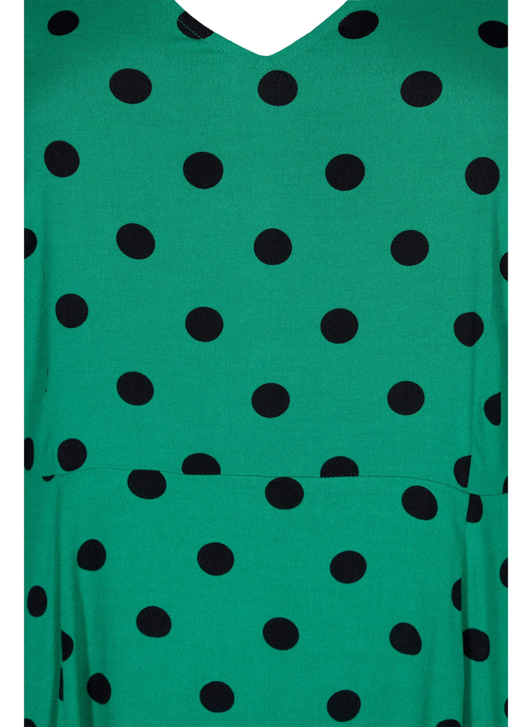 Zizzi Robe midi &agrave; pois en viscose, Jolly Green Dot AOP, Packshot image number 2