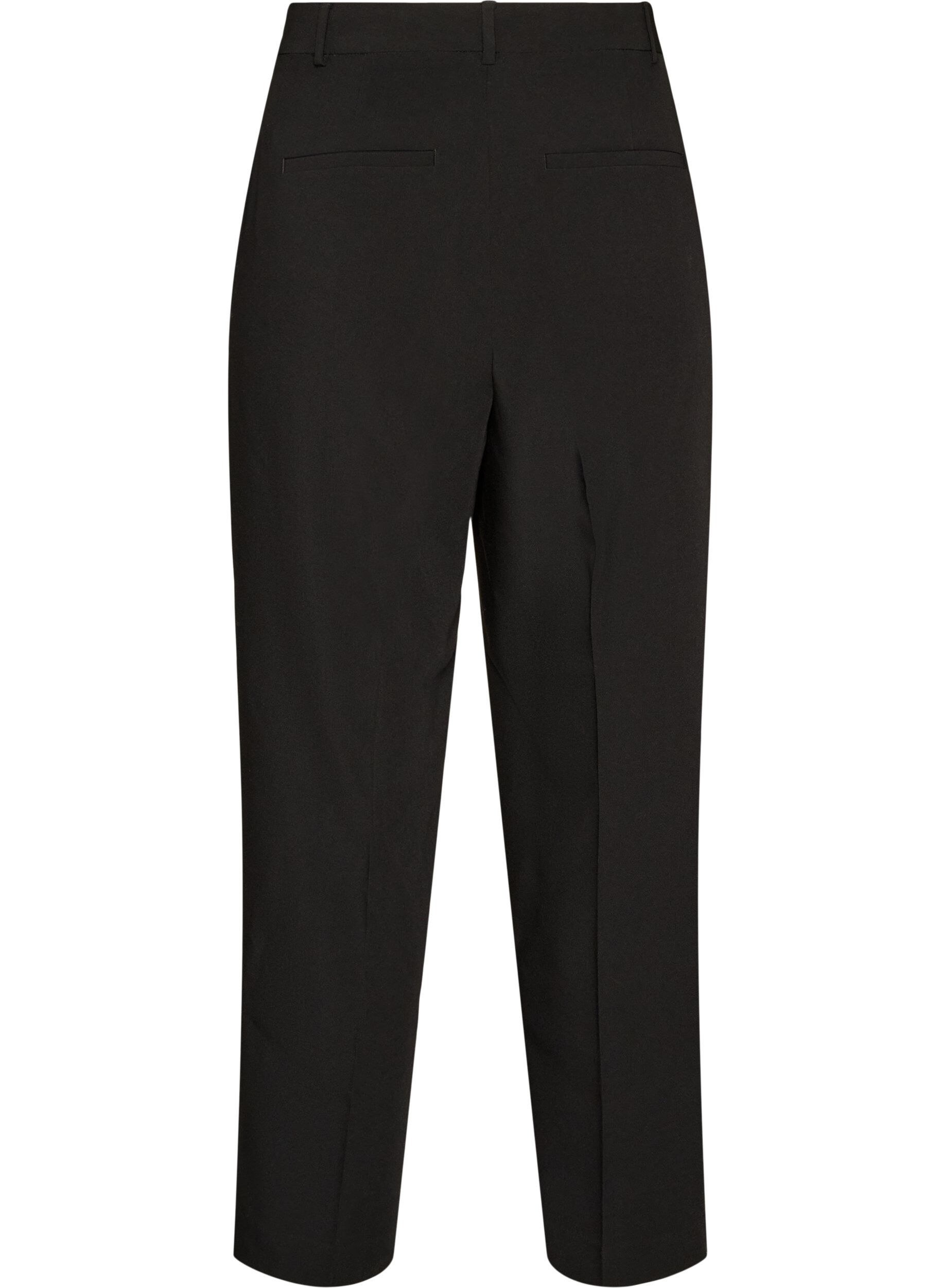 ZizziPantalon tailleur large &agrave; taille haute, Noir, Packshot image number 1