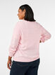 Cardigan en maille avec broderie ajour&eacute;e en forme de c&oelig;ur, Rose, Model image number 2