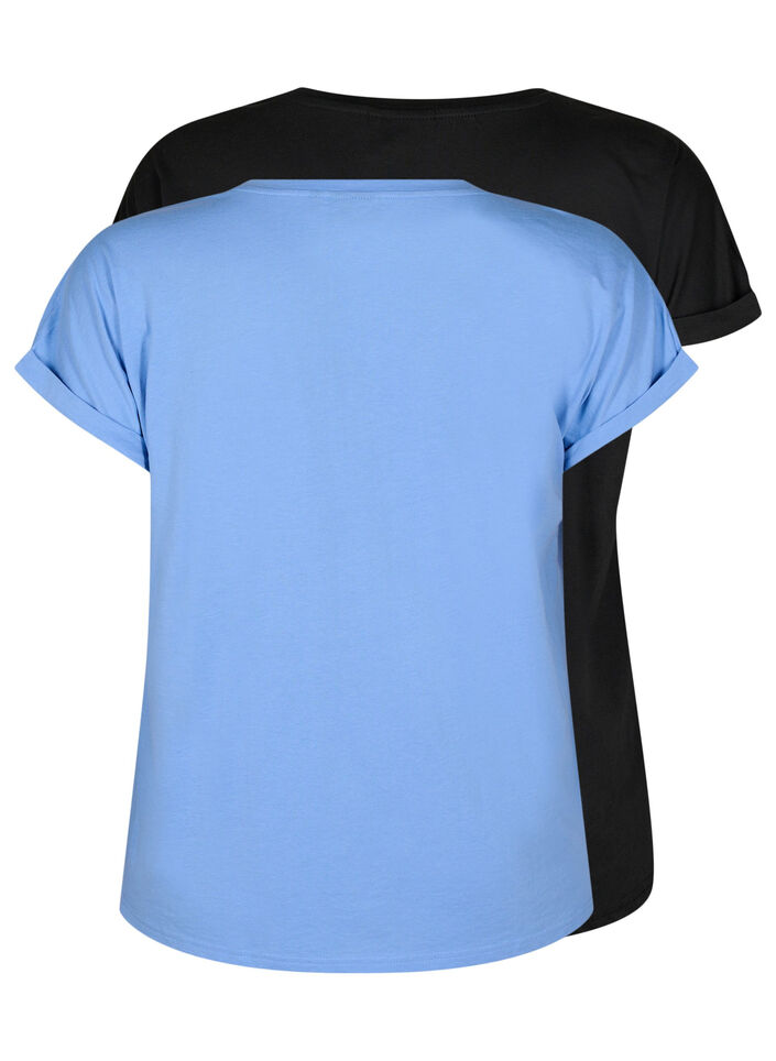 Lot de deux t-shirts &agrave; manches courtes, Bleu Clair, Packshot image number 1