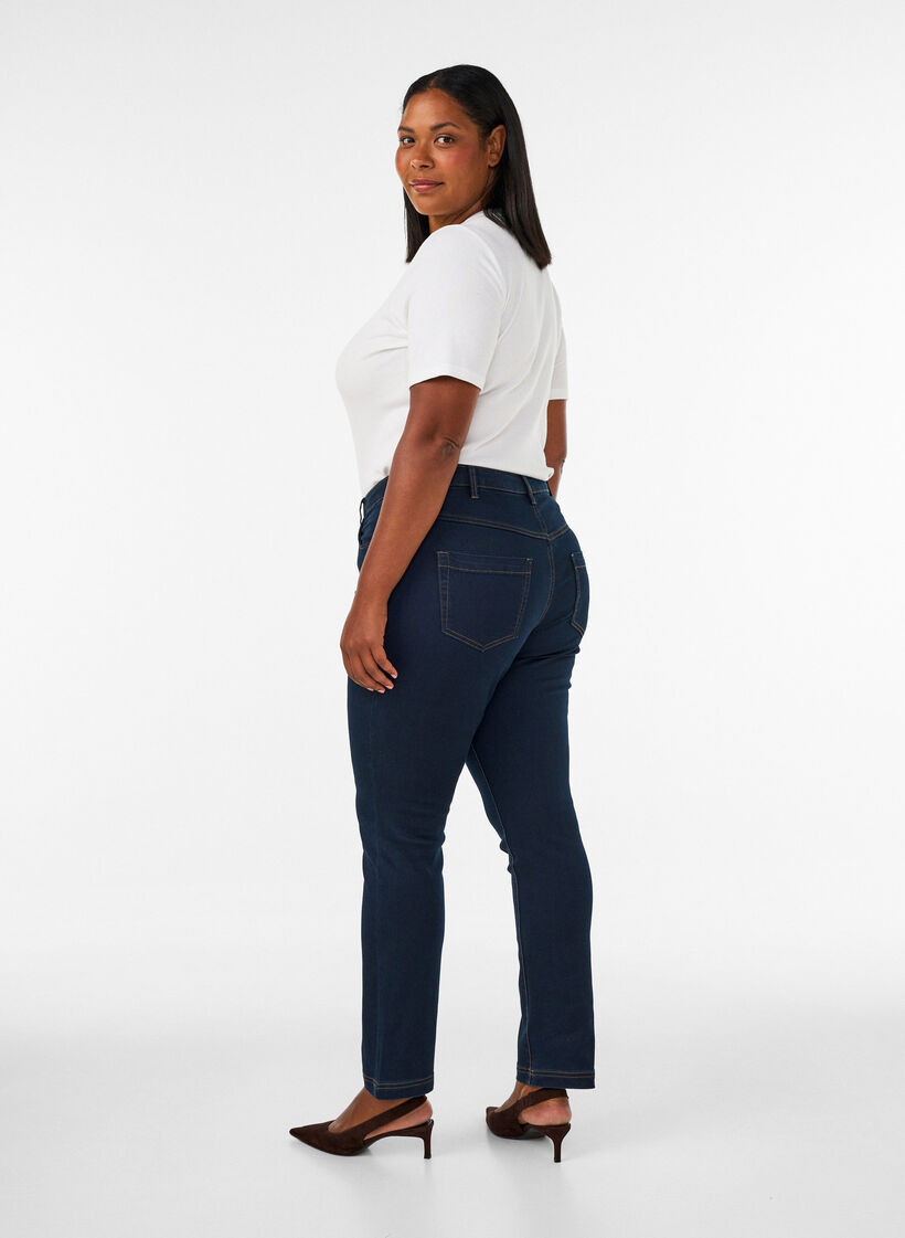 Jeans Emily Slim fit &agrave; taille r&eacute;guli&egrave;re, Bleu, Model image number 2