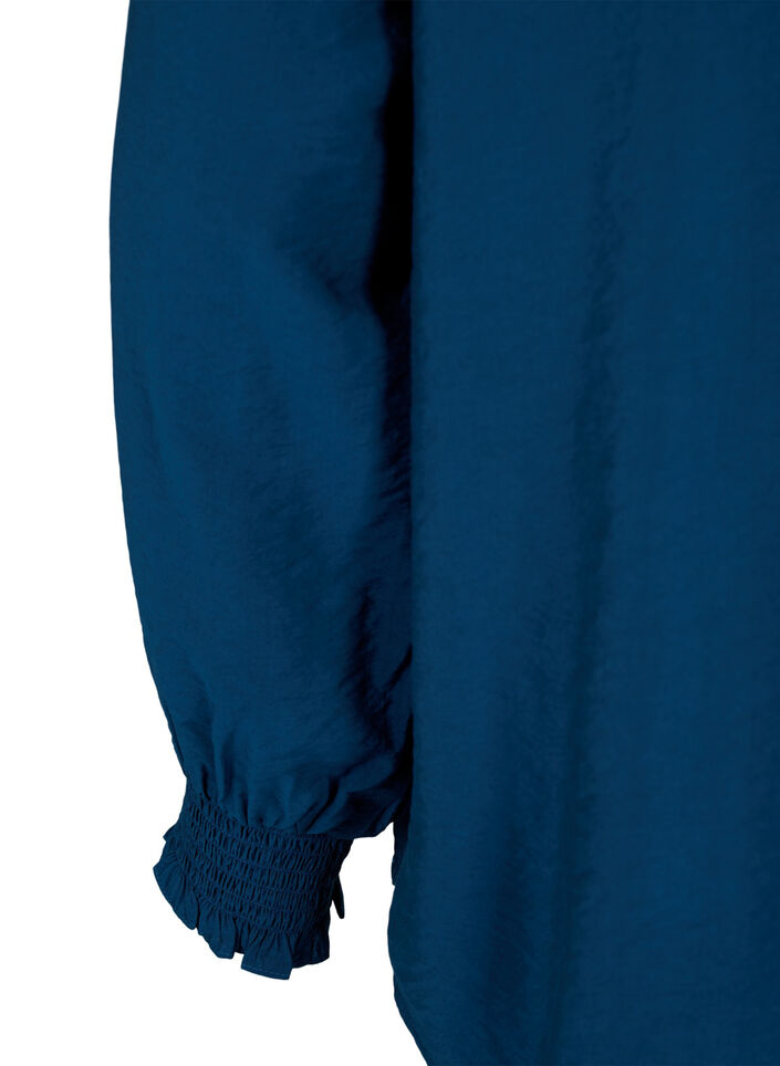 Blouse en viscose avec volants et détails brodés, Titan, Packshot image number 3