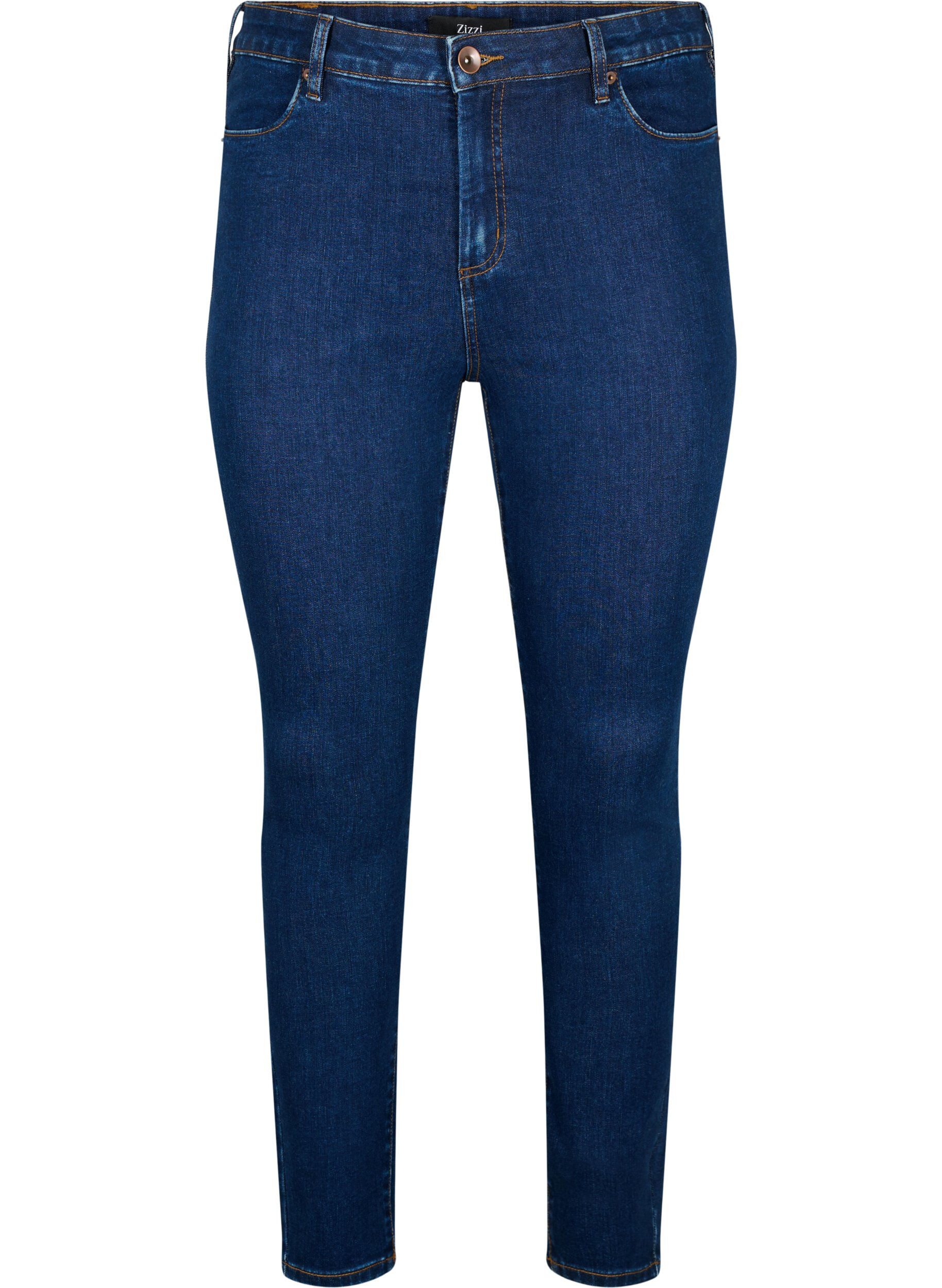 Zizzi Jean Amy taille haute et coupe super slim, Bleu, Packshot image number 0