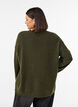 Pull ample en maille avec coutures apparentes, Vert fonc&eacute;, Model image number 2
