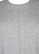 Chemisier en maille à col rond et couture centrale, Light Grey Melange, Packshot image number 2