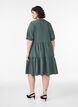 Robe courte &agrave; coupe &eacute;vas&eacute;e, Vert fonc&eacute;, Model image number 1