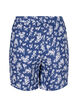 Short de nuit en coton fleuri, V. Indigo Flower AOP, Packshot image number 1
