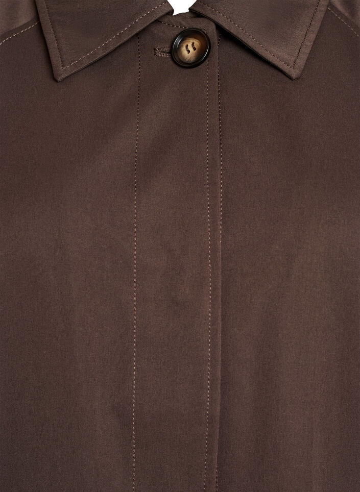Trench court avec col et manches raglan, Marron, Packshot image number 2