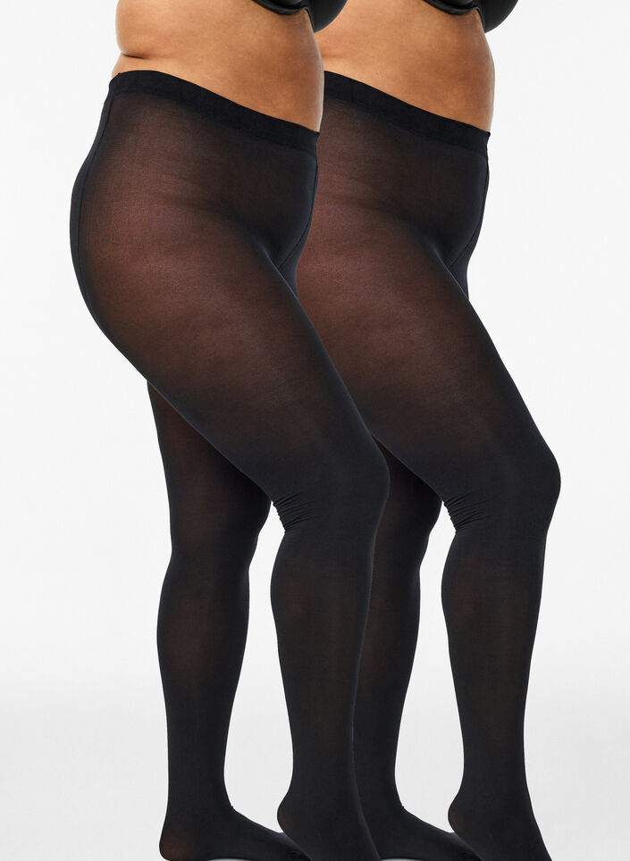 Lot de 2 collants en 100 deniers, Noir, Packshot image number 0