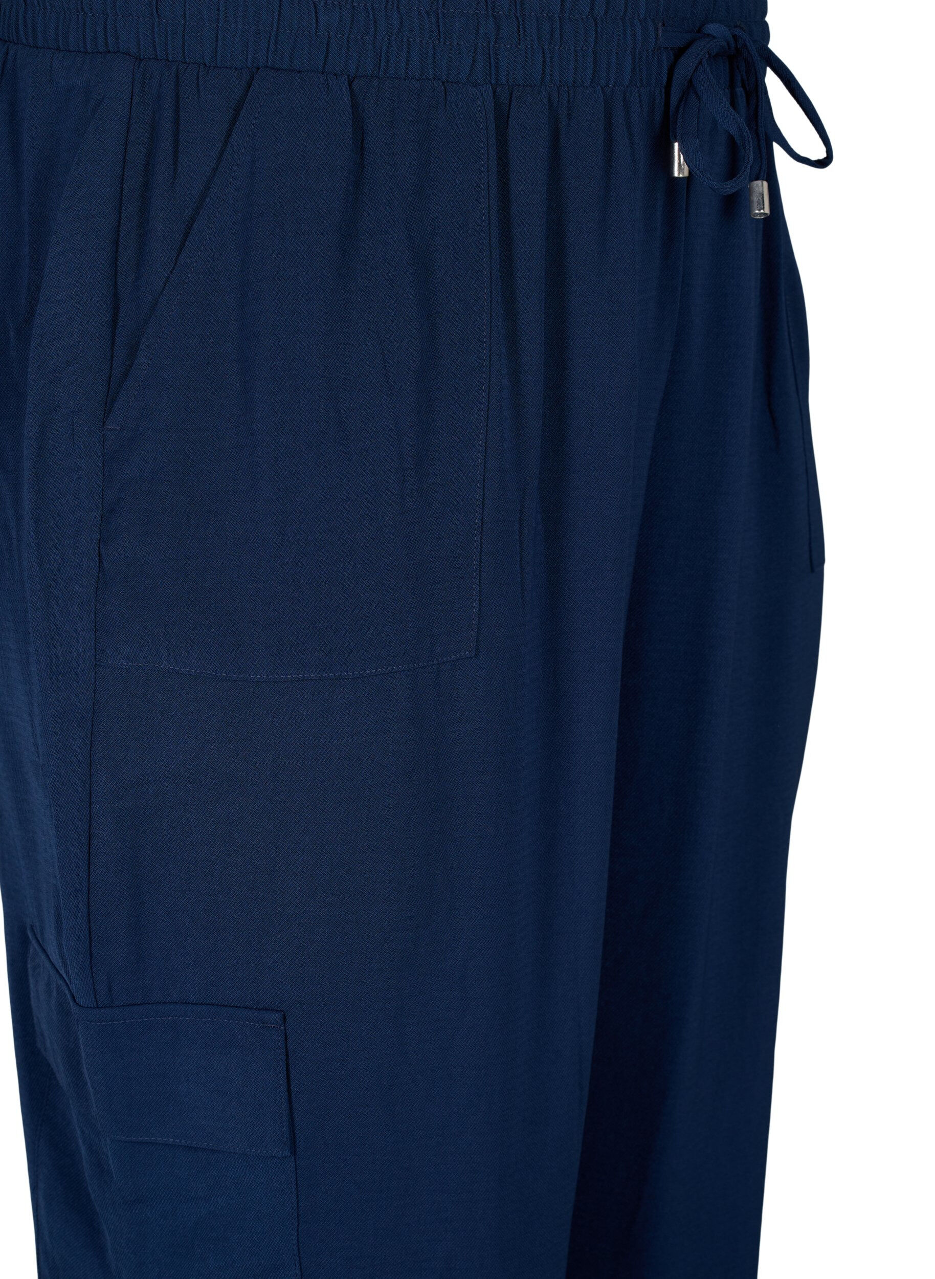 Zizzi Pantalon &agrave; poches cargo, Navy Blazer, Packshot image number 2