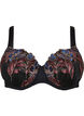 Soutien-gorge moul&eacute; avec broderie florale, Noir, Packshot image number 0