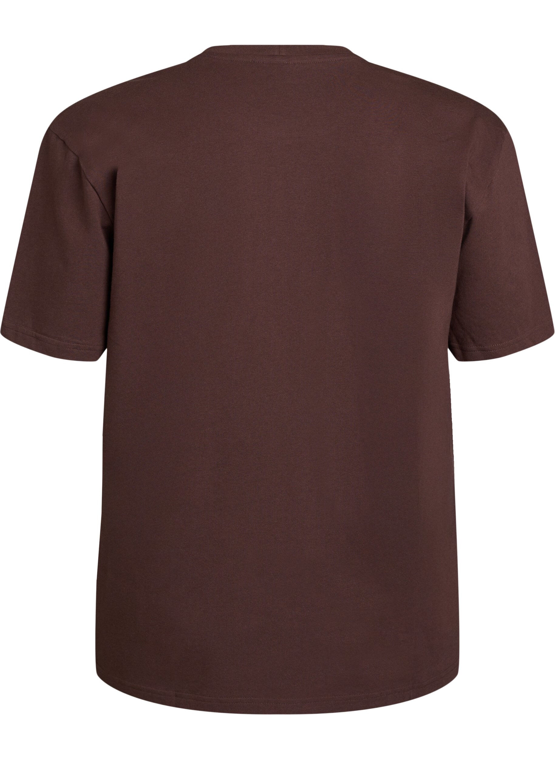 Zizzi T-shirt sportif en coton biologique, Marron, Packshot image number 1