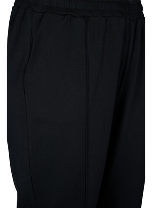 Pantalon en mélange de modal avec fente, Black, Packshot image number 2