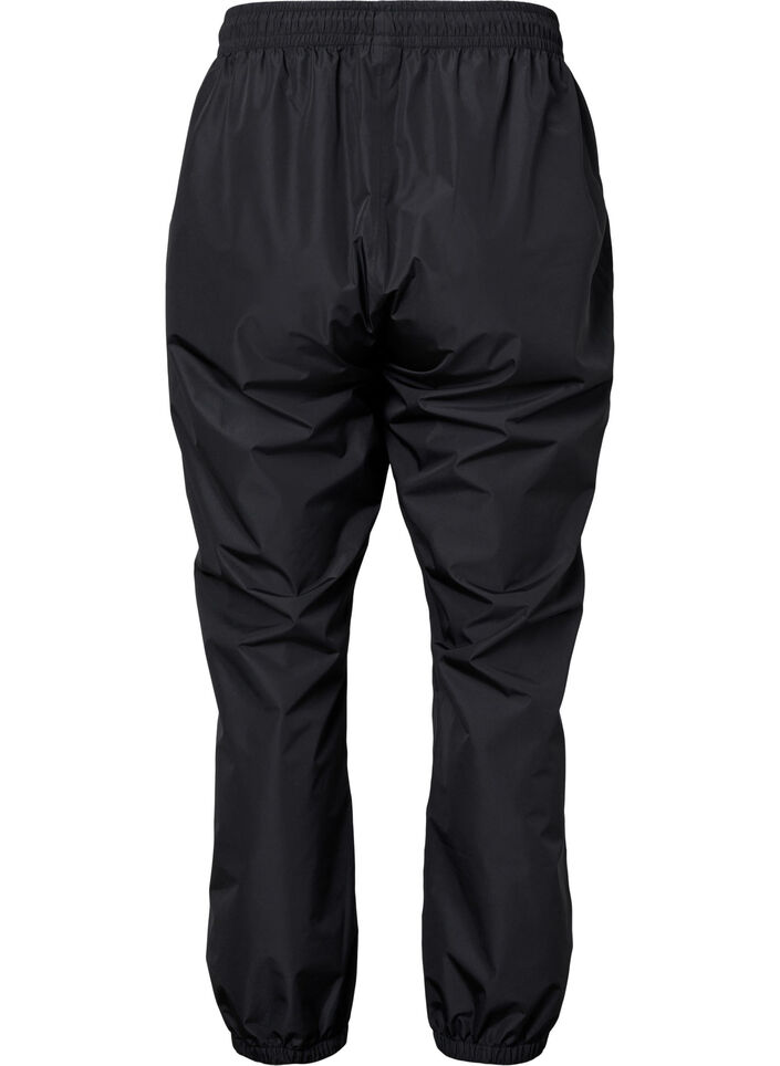 Pantalon de pluie avec élastique et cordon de serrage, Noir, Packshot image number 1