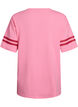 T-shirt coll&egrave;ge oversize et sportif, Rose, Packshot image number 1