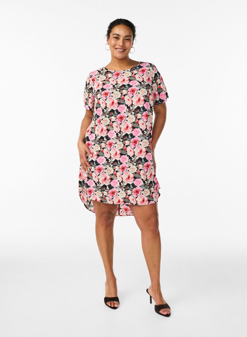 Robe chemise en broderie anglaise avec une ceinture &agrave; nouer, Noir, Model image number 1