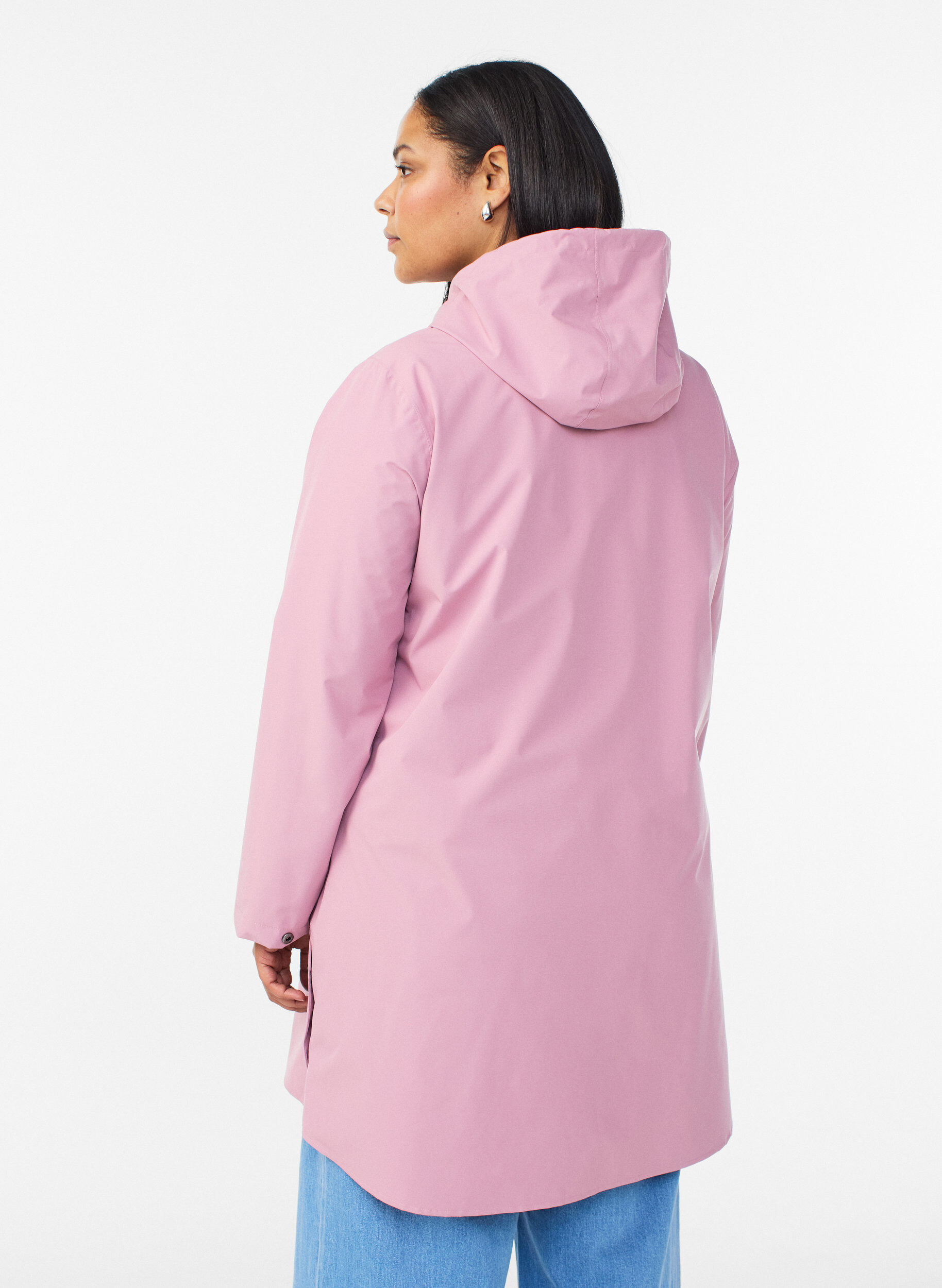 ZizziVeste de pluie avec poches et capuche, Rose, Model image number 2