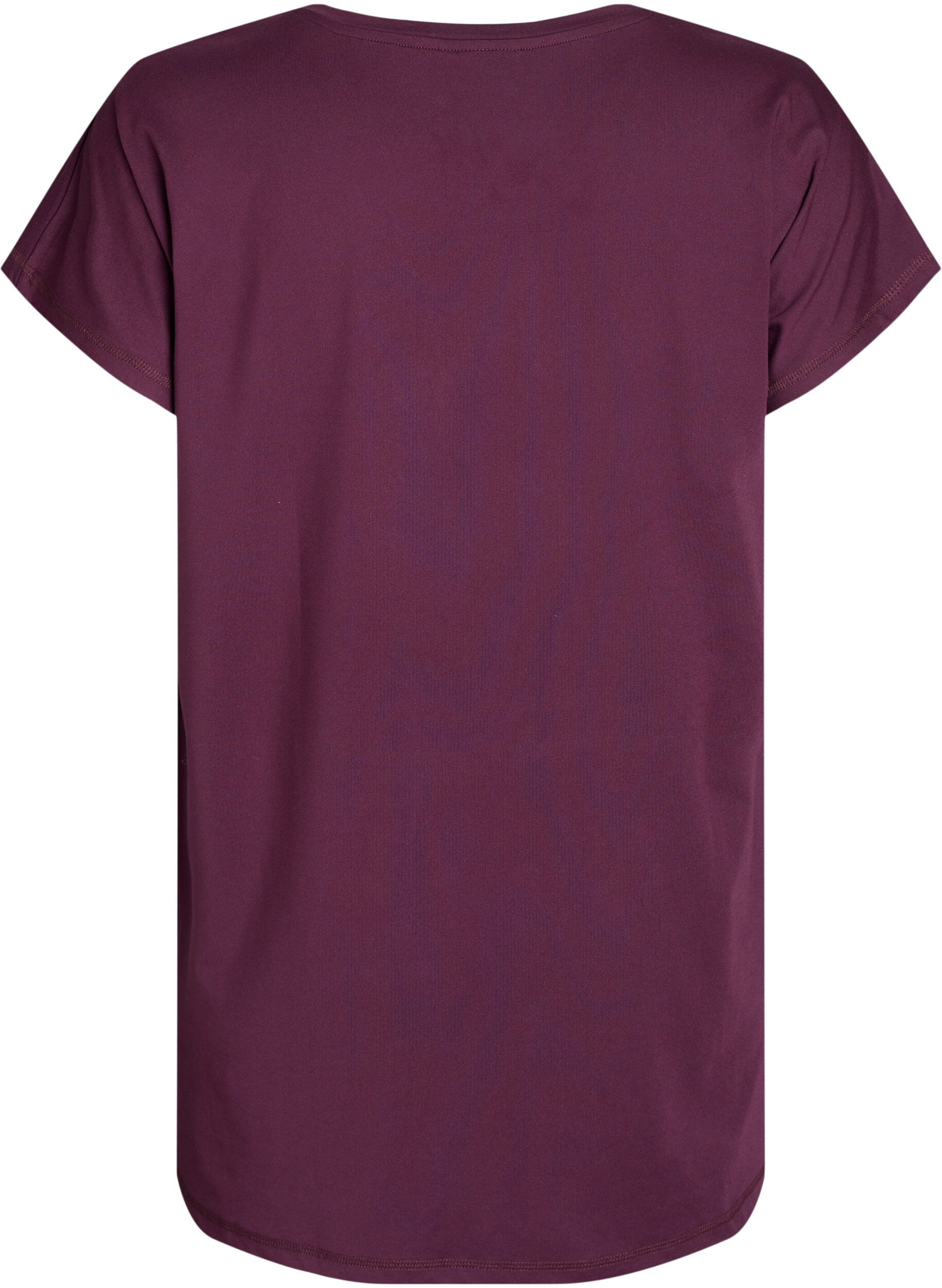 Zizzi T-shirt long de sport, Bordeaux, Packshot image number 1