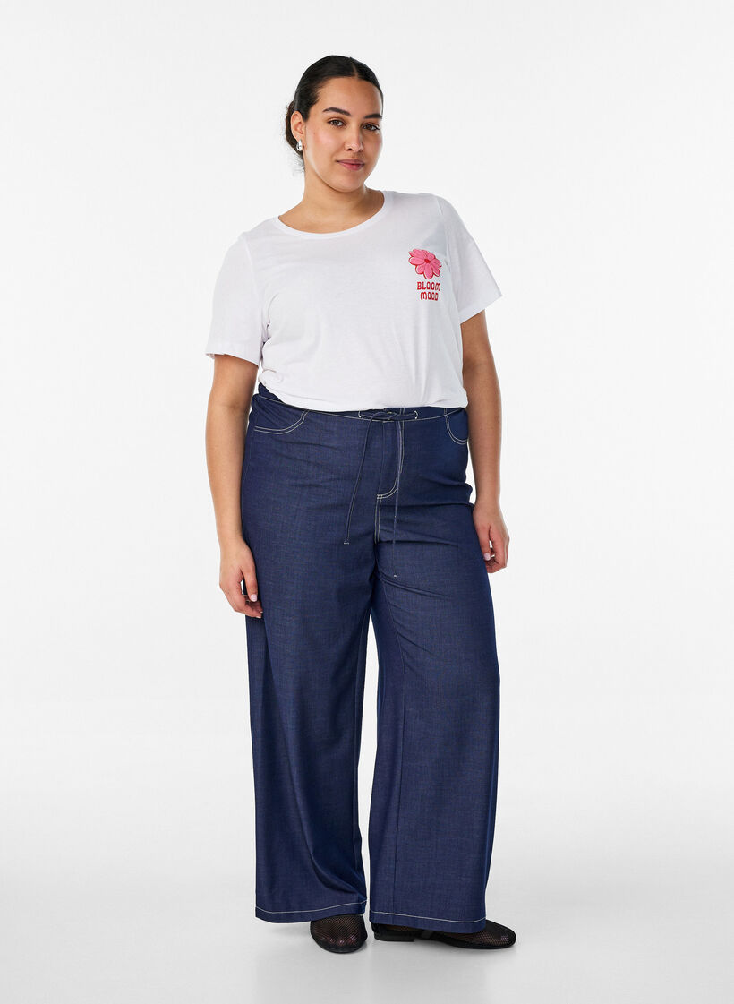T-shirt imprim&eacute;, Blanc, Model image number 1