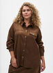 Chemise en faux daim, Marron, Model image number 0