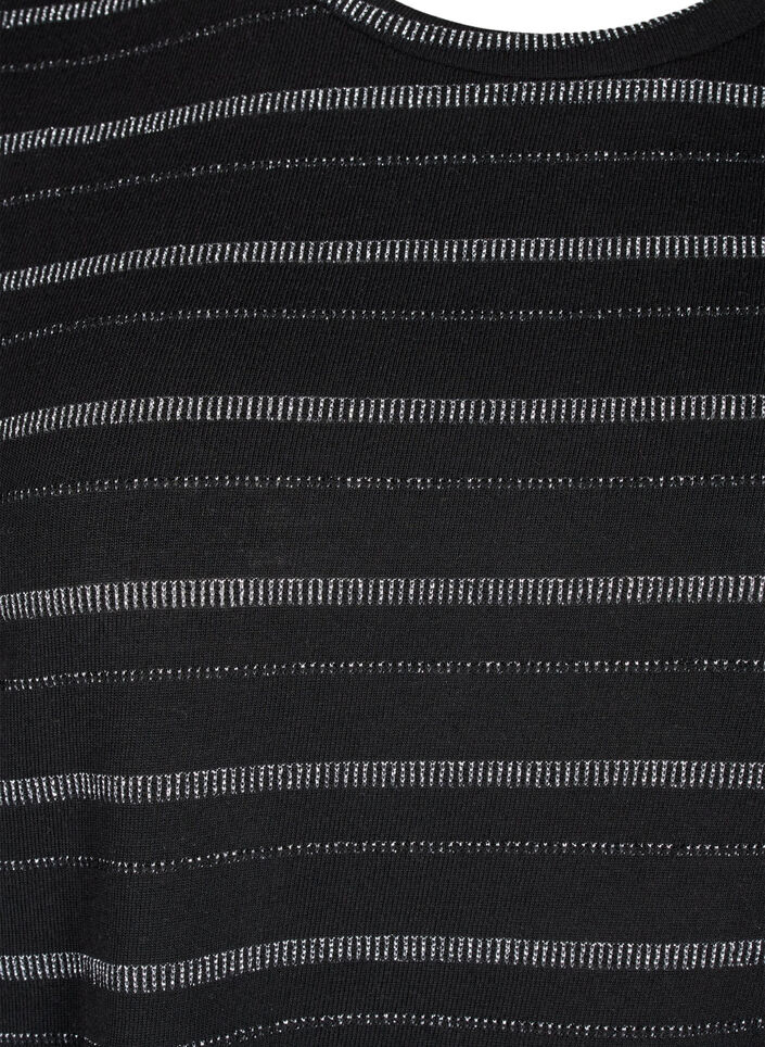 T-shirt avec paillettes argentées, Black w. Silver, Packshot image number 2