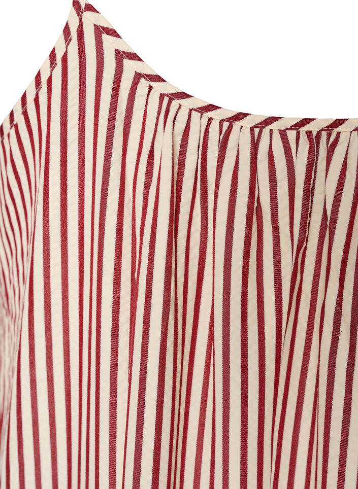 Robe d'&eacute;t&eacute; &agrave; rayures et &agrave; forme en A, Bordeaux, Packshot image number 3