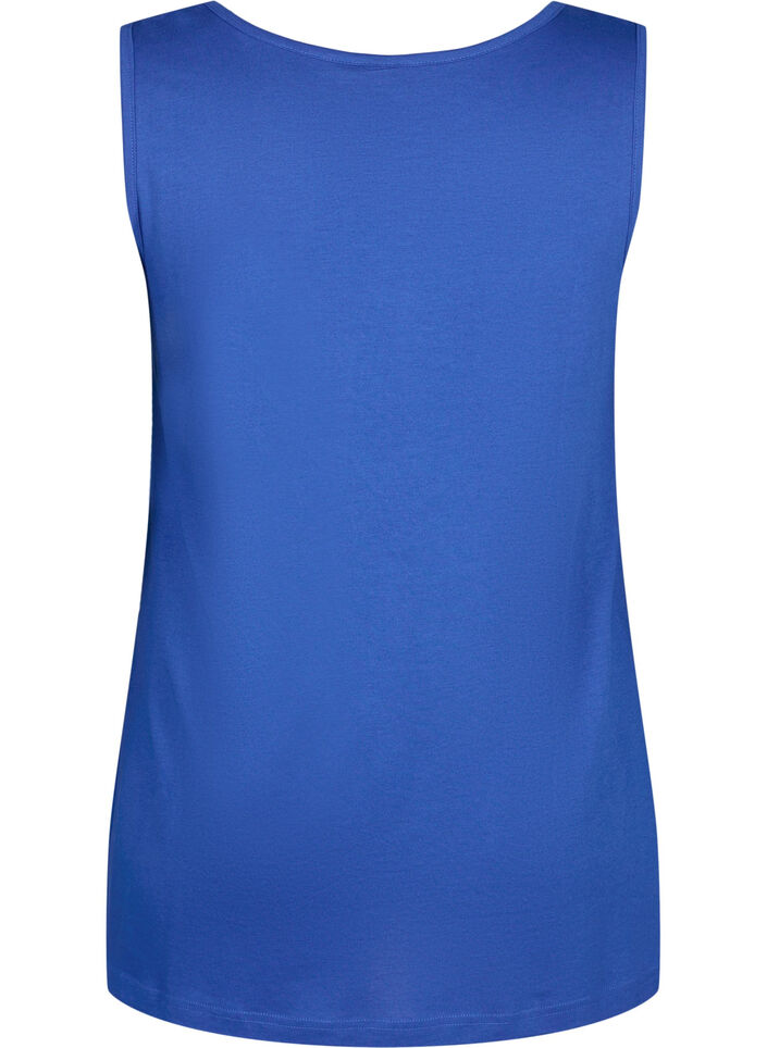 Top avec forme en A et col rond, Victoria blue, Packshot image number 1