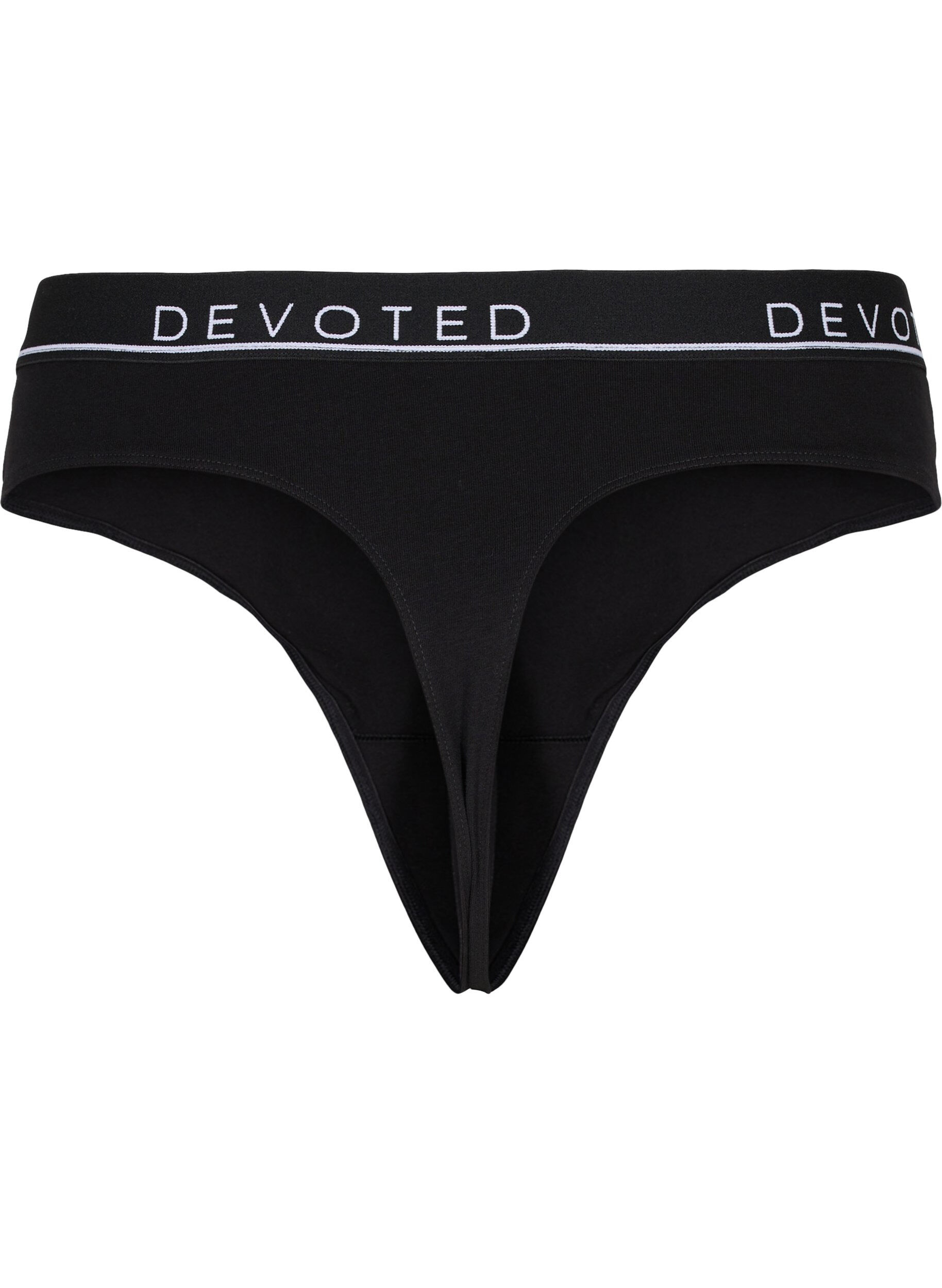 Zizzi String en coton avec taille normale, Noir, Packshot image number 1