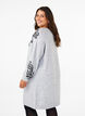 Robe en maille avec décoration, Light Grey Melange, Model image number 1