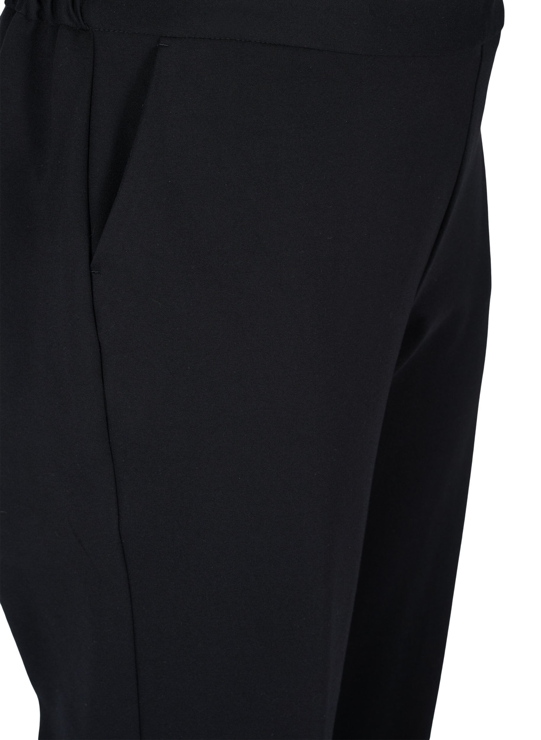 Zizzi Pantalon large avec poches, Black, Packshot image number 2