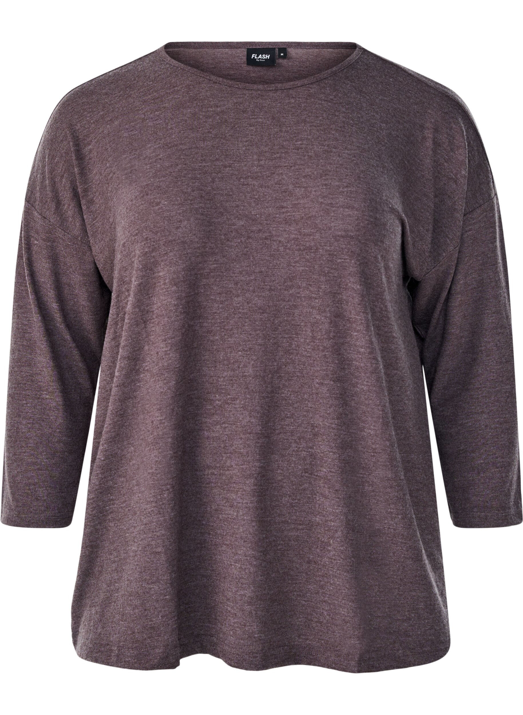 ZizziBlouse en jersey avec manches 3/4, Marron, Packshot image number 0
