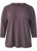 Blouse en jersey avec manches 3/4, Marron, Packshot image number 0