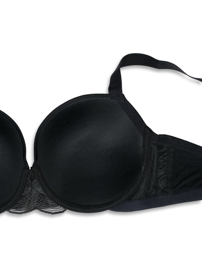 Soutien-gorge moulé en tulle, Noir, Packshot