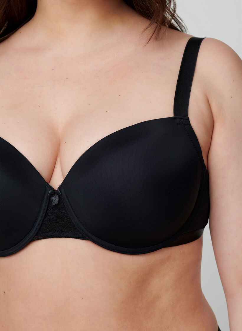 Soutien-gorge moul&eacute; avec r&eacute;sille, Noir, Model image number 3