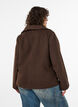 Veste courte avec boutonnage asym&eacute;trique, Marron, Model image number 2