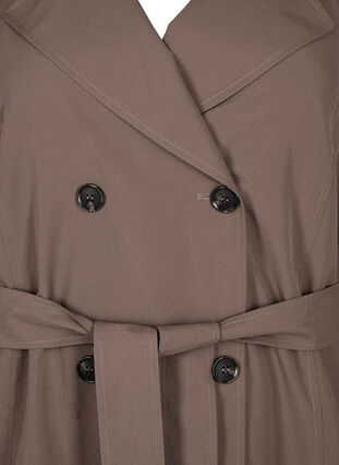 Trench-coat avec ceinture et fente, Chocolate Chip, Packshot image number 2